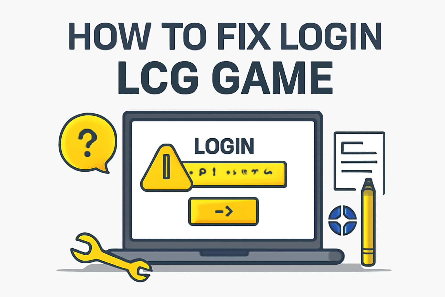 Visual representation for troubleshooting login issues in the LCG Game.