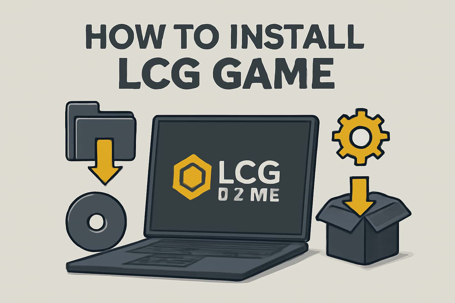 A visually appealing image showcasing the installation process of LCG Game with informative design.