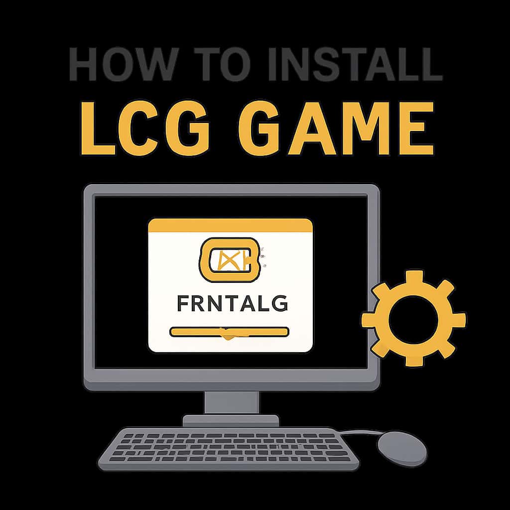 An educational diagram illustrating LCG Game installation steps.
