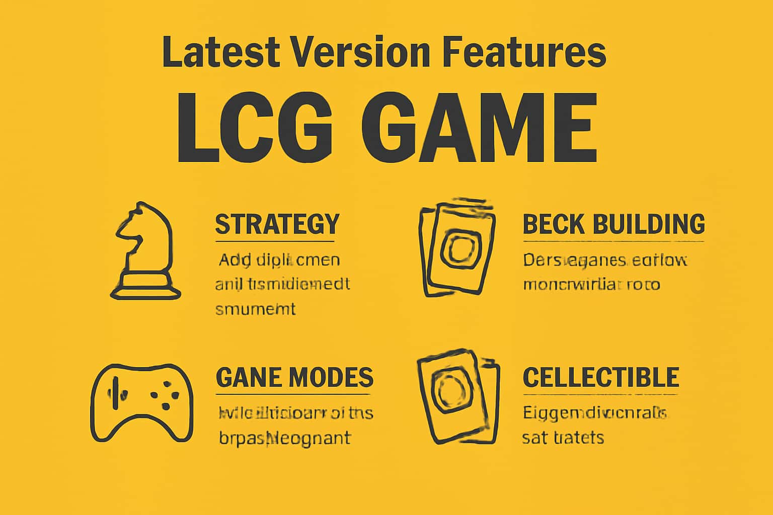 An informative visualization of the latest features in the LCG Game.