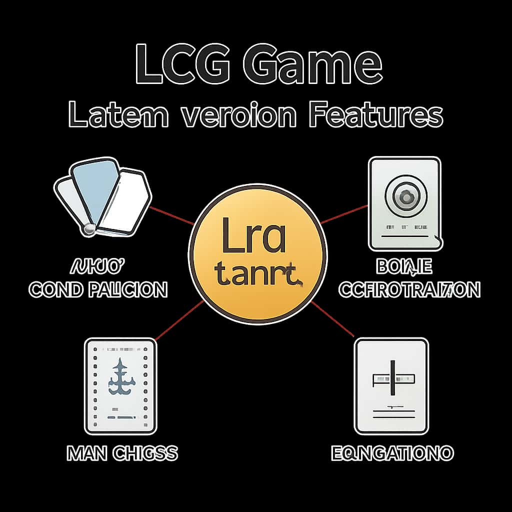 An educational diagram illustrating the features of the LCG Game.