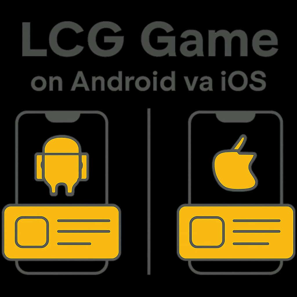 Diagram illustrating differences between LCG Game on Android and iOS.