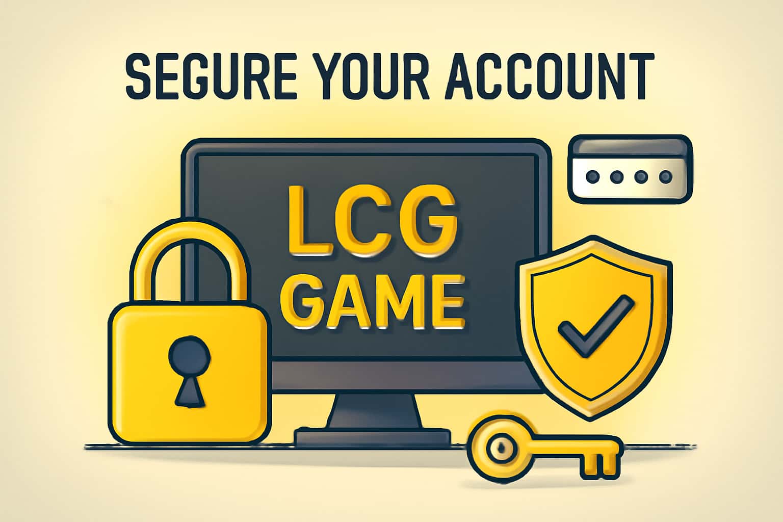 An informative scene showing security measures for LCG Game account.