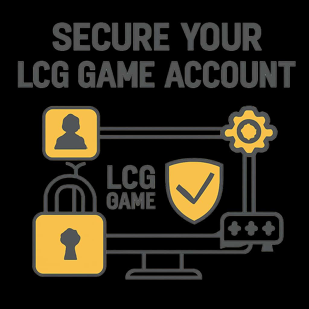 An educational diagram on securing LCG Game account.
