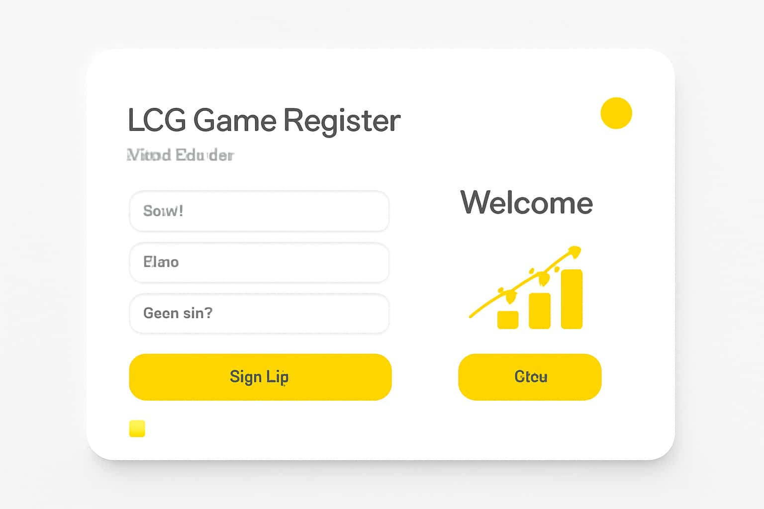 LCG Game Register - New Account Interface