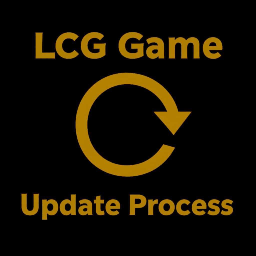 Badge representing the update process for the LCG Game.