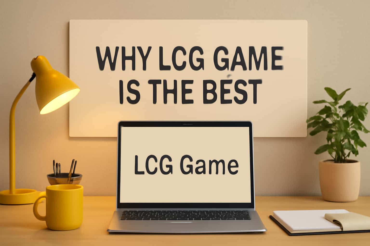 An informative graphic highlighting the features of LCG Game.